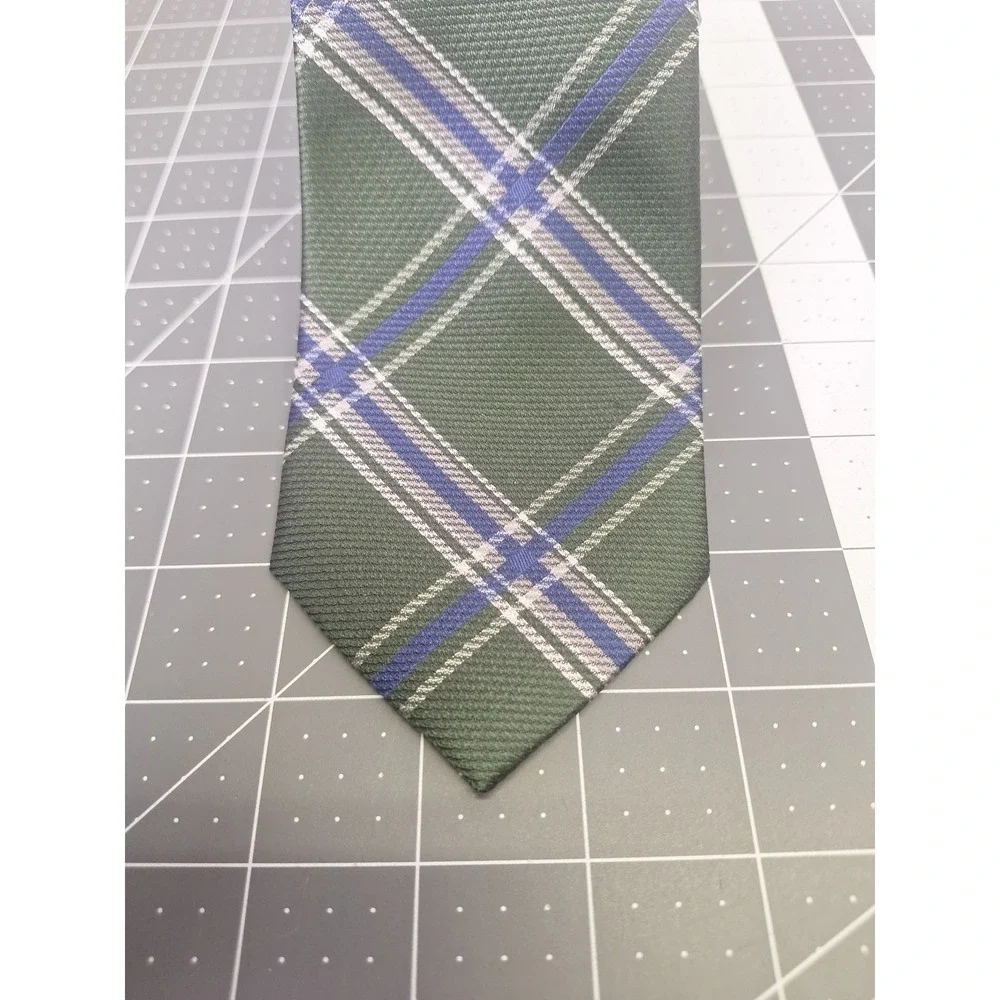 JOS A BANK 1905 Green Plaid 100%‎ Silk Men's Neck Tie 62